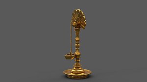 peacock oil lamp