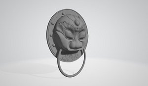 chinese door knob handle 3D model
