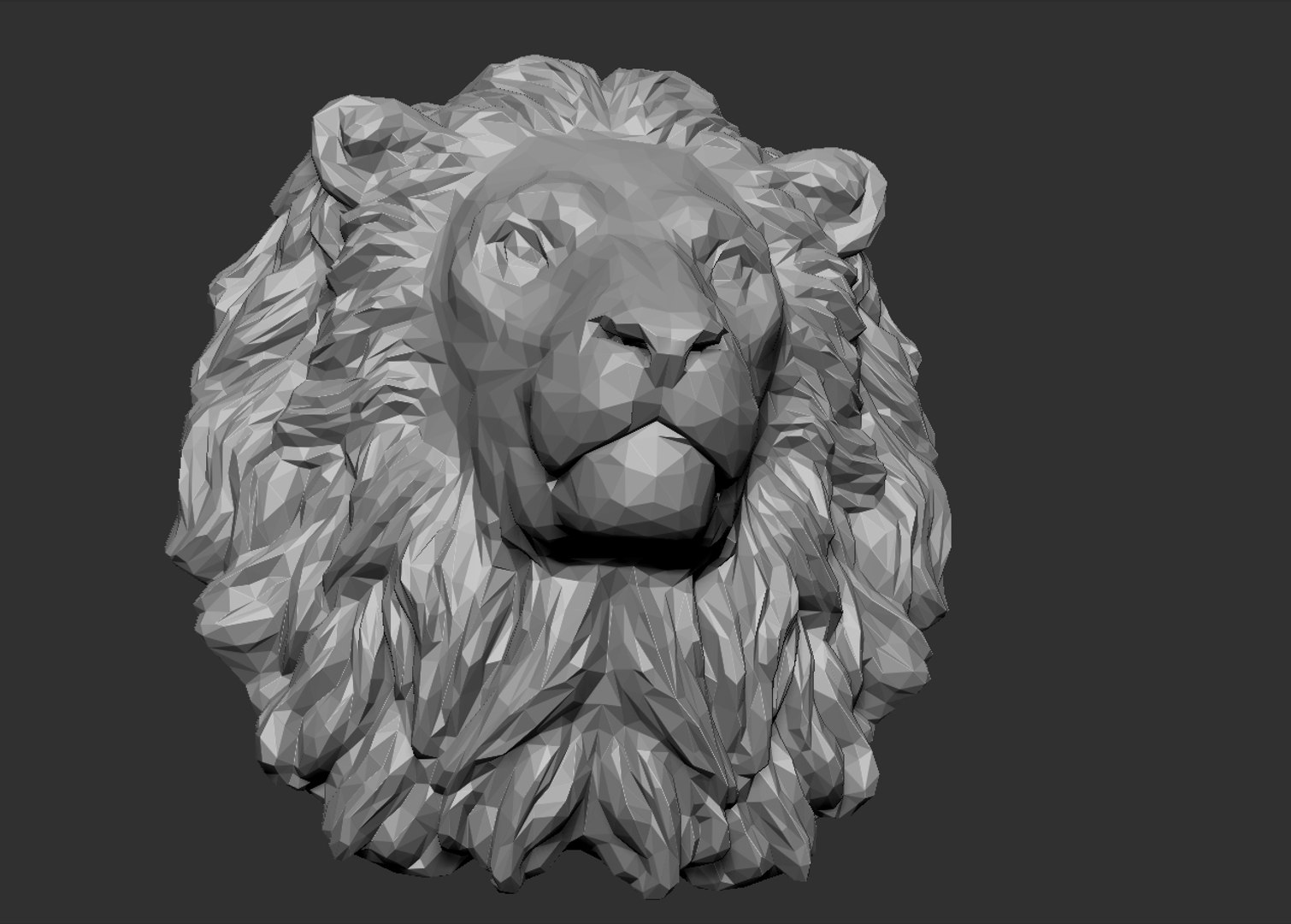 Lion Head Polygonal 3D Model - TurboSquid 1207234