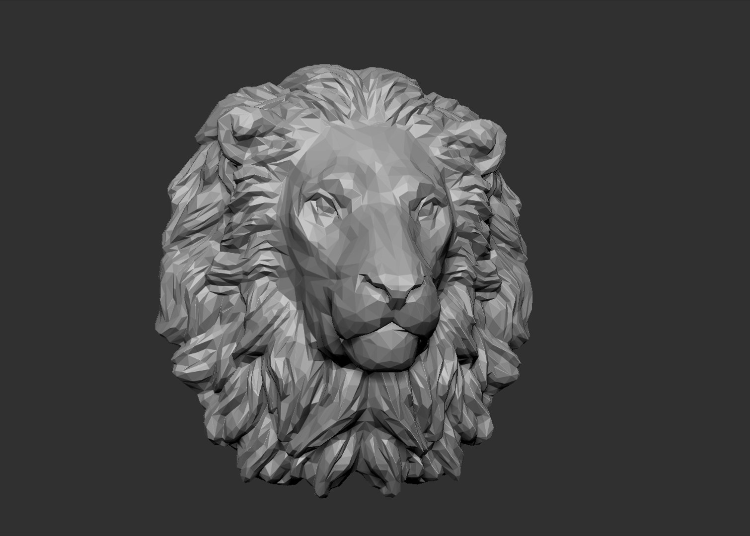 Lion Head Polygonal 3D Model - TurboSquid 1207234