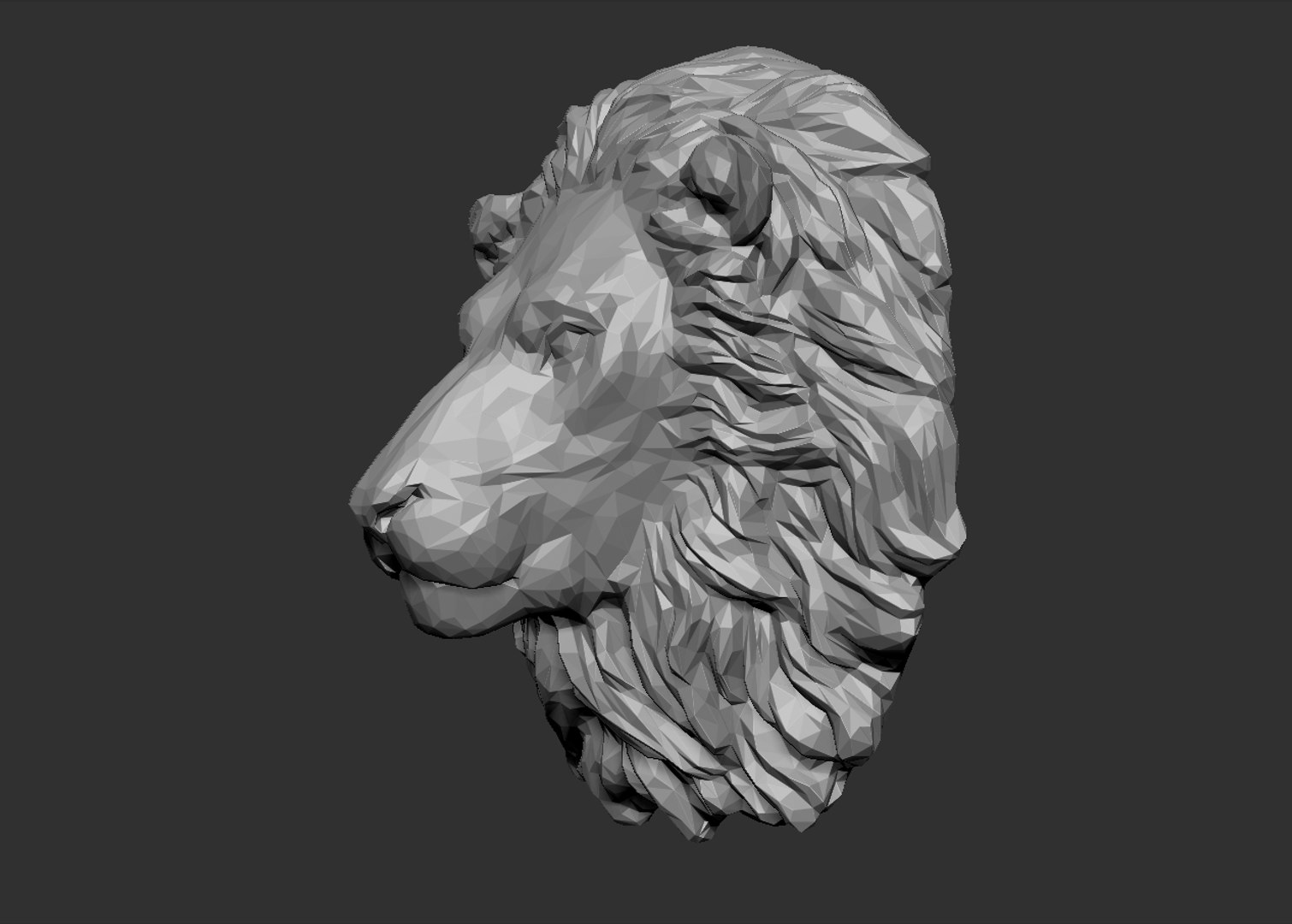 Lion Head Polygonal 3D Model - TurboSquid 1207234