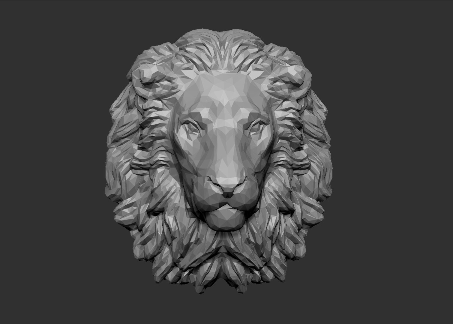 Lion Head Polygonal 3D Model - TurboSquid 1207234