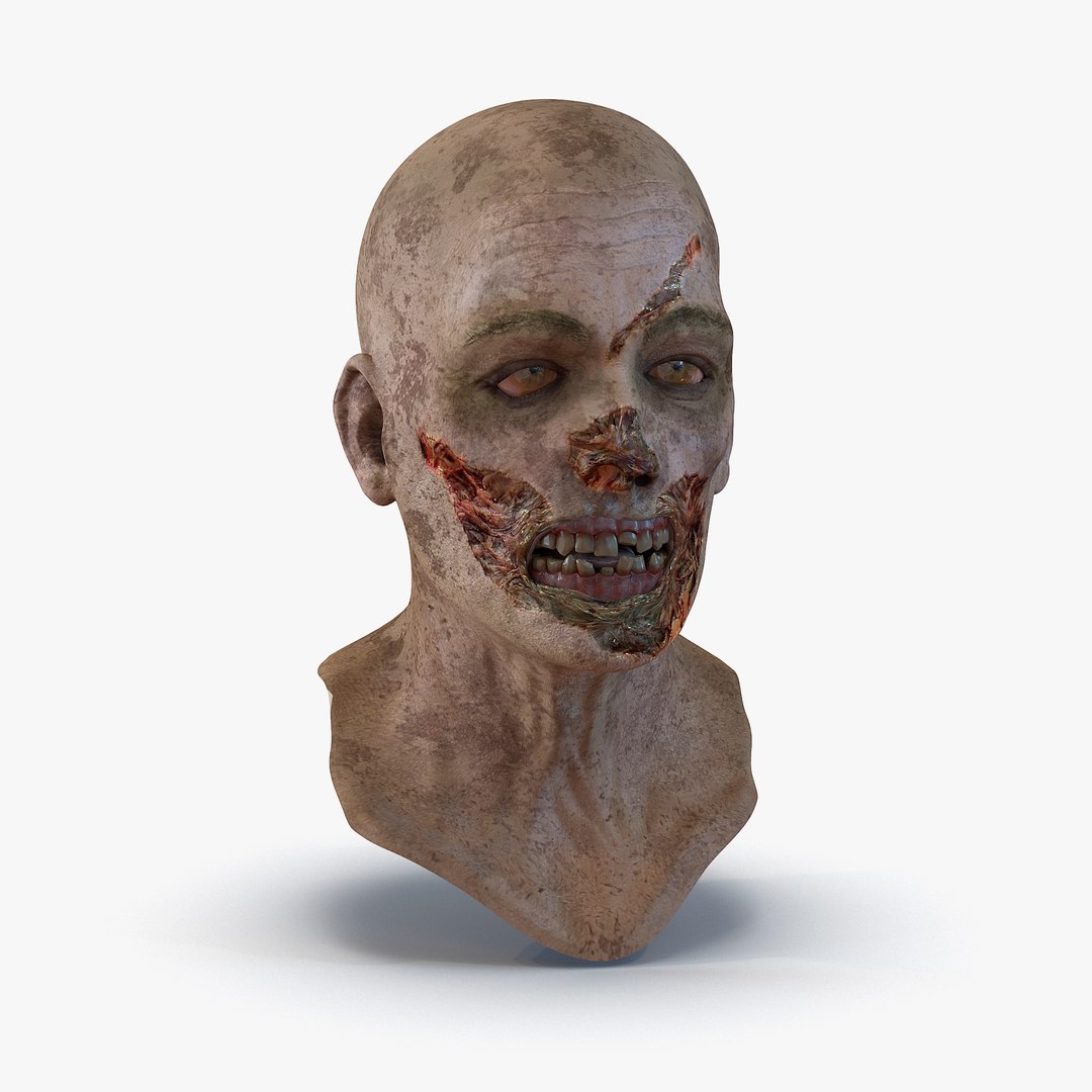 Zombie Head 3D Model 3D model preview
