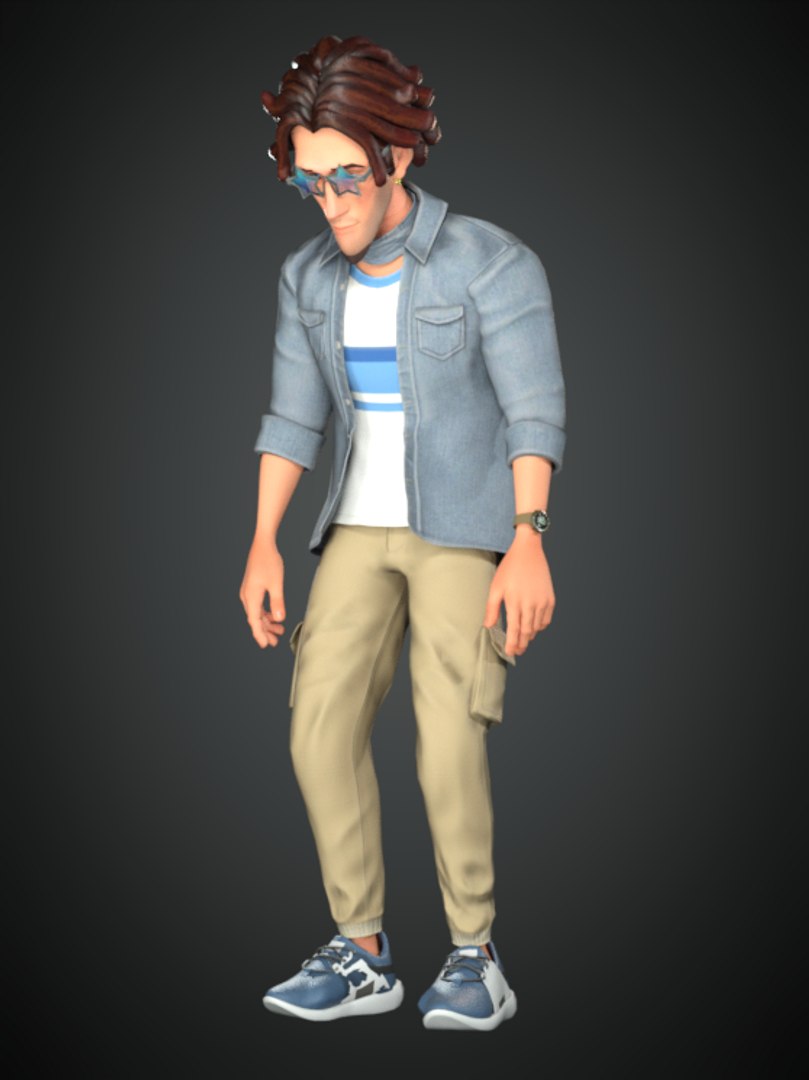 3D Cartoon Rigged Funny Man Character 3D Model Model - TurboSquid 2155370