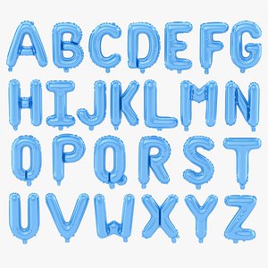 Balloon Alphabet Blue