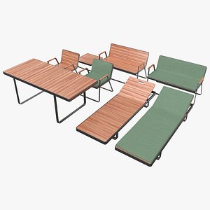 Makemake collection By Terraforma Table Chair Bench Sun-Lounger