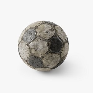 Old Torn Soccer Ball 3D model