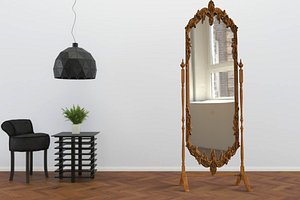 3D model length standing mirror
