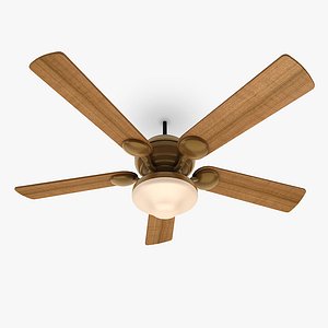3d model ceiling fan lamp 4