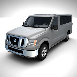 nissan nv passenger van 3d model