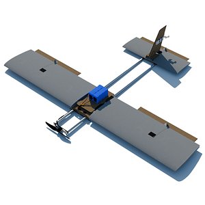 Molniya-1 FPV Drone UAV Low-poly 3D model