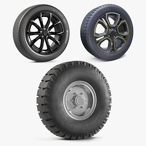 3D model Car Wheels Collection