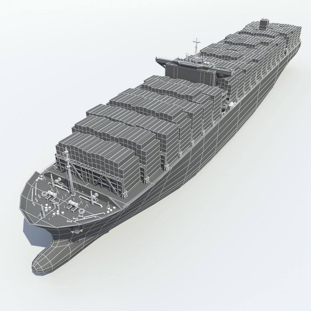 3ds Max Container Ship