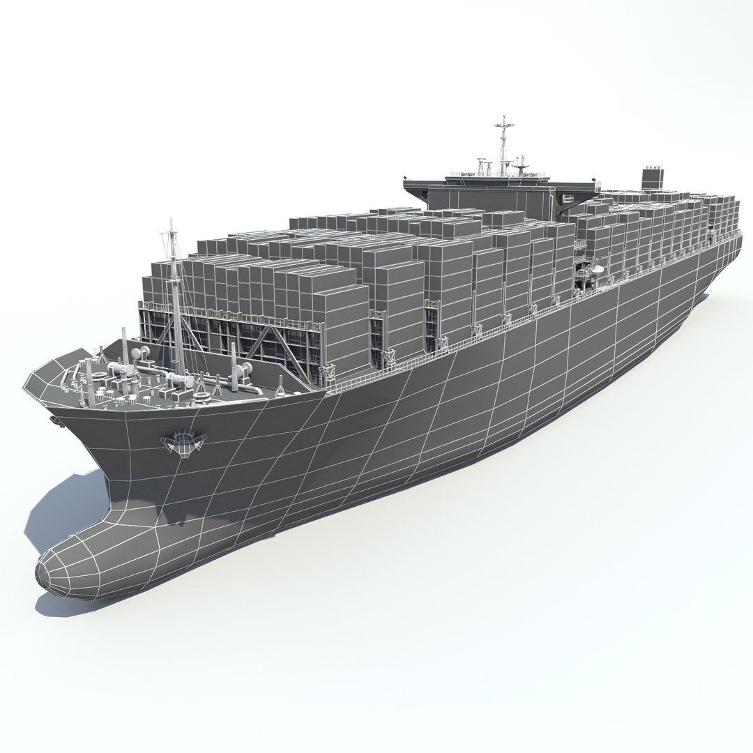 3ds Max Container Ship