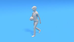 kid walking ball 3D