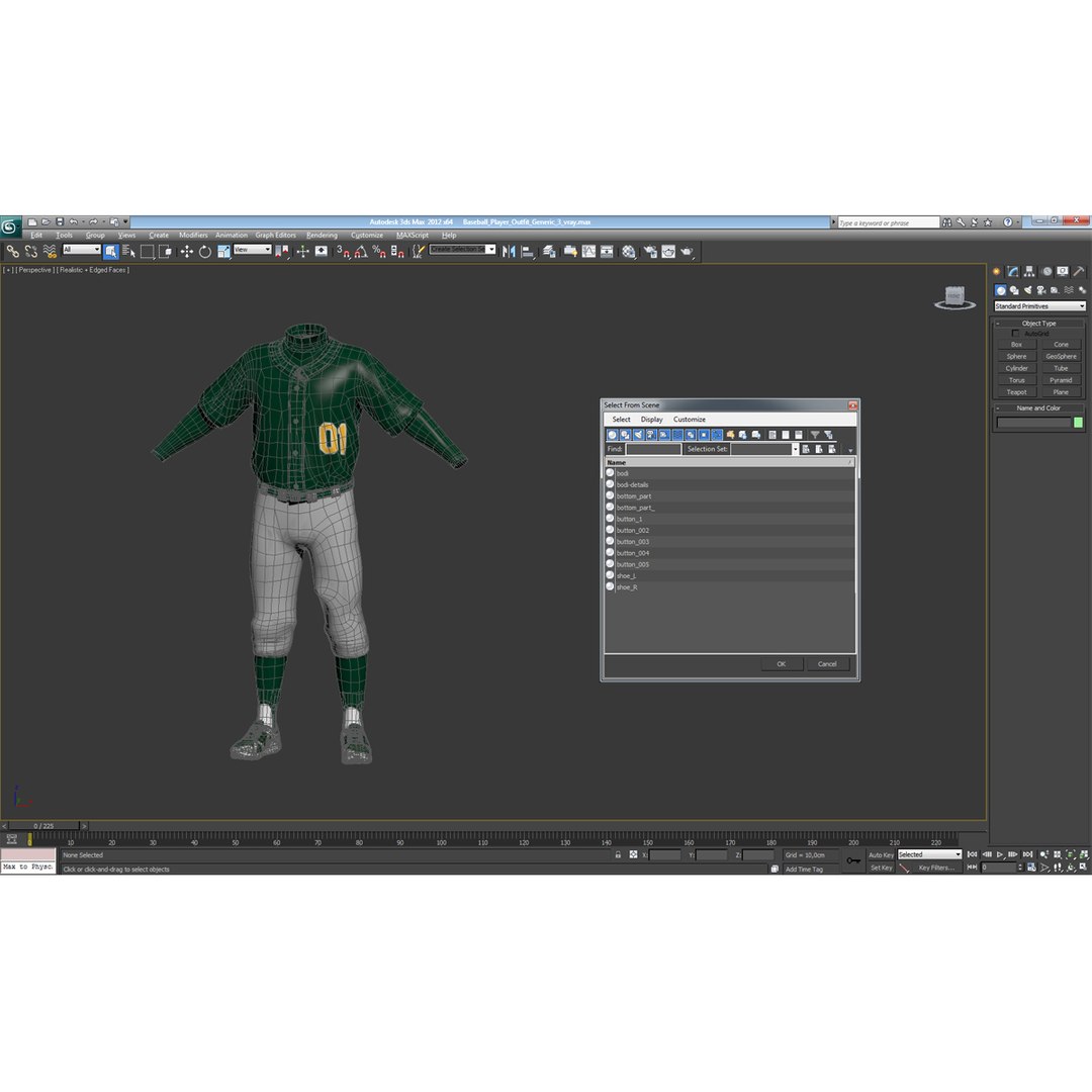 Baseball Player Outfit Generic 3D Model $89 - .3ds .c4d .fbx .ma