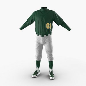 baseball player outfit generic 3d model