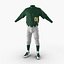 Baseball Player Outfit Generic 3 3D Model