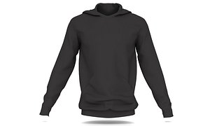 black men hoodie 3D model