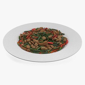 Chicken Fried Vegetables 3D