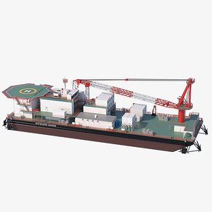 3D model Offshore Barge