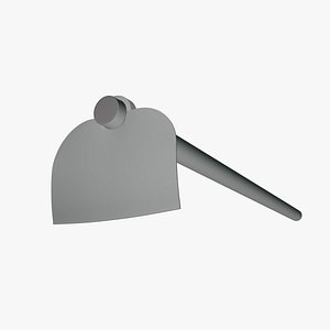 3D Hoe Tool - Geometry Only No Textures No Materials