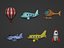 Pack d'avions de dessin animé