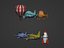 Pack d'avions de dessin animé