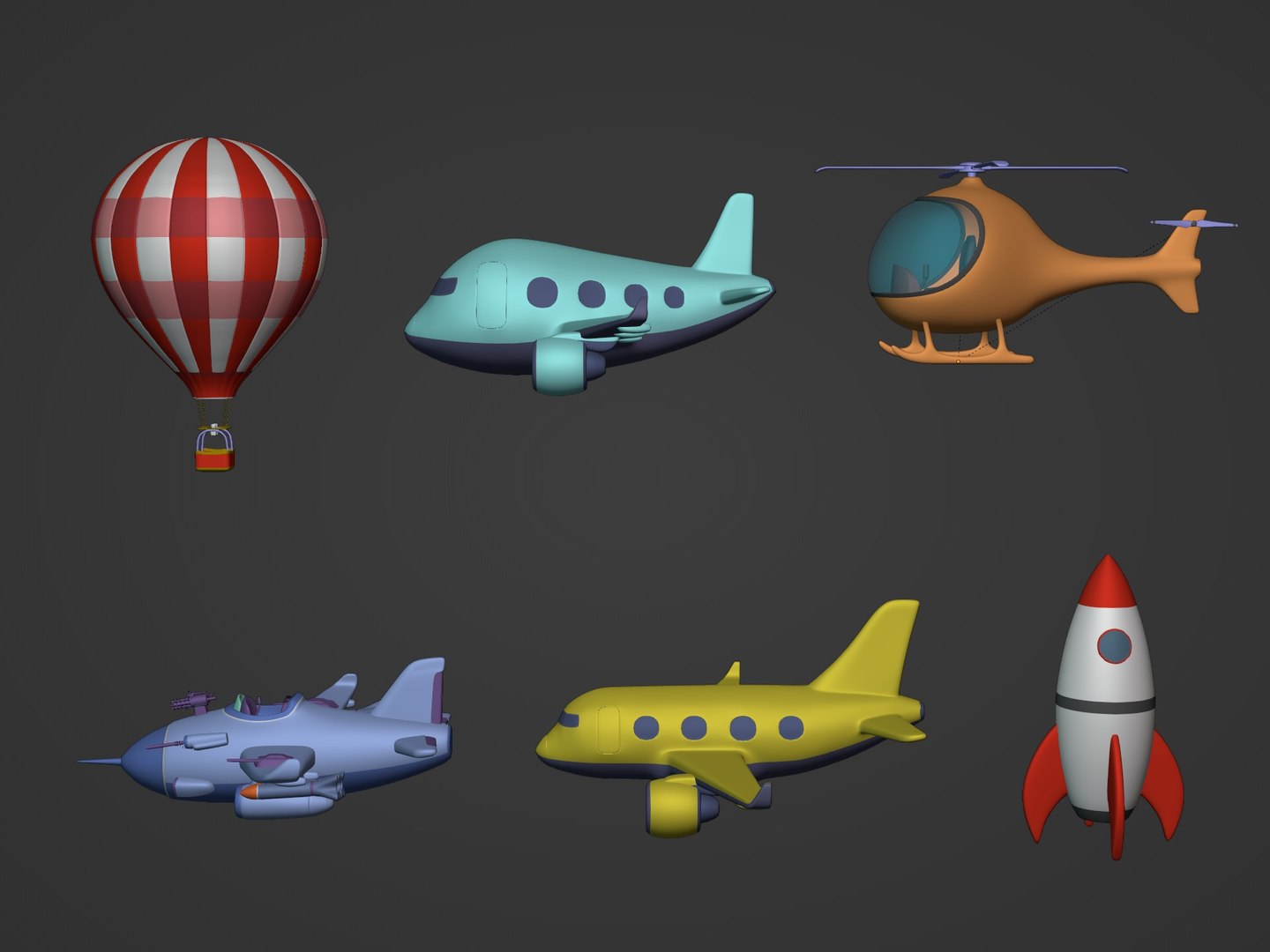 3D Cartoon Aircraft Pack model https://p.turbosquid.com/ts-thumb/G1/punmoP/S7/i2/jpg/1643806628/1920x1080/fit_q87/a43a7af707c88c3bd55442b72a8dbc17ef87459c/i2.jpg