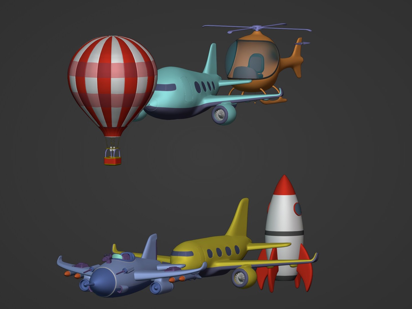 3D Cartoon Aircraft Pack model https://p.turbosquid.com/ts-thumb/G1/punmoP/TA/i6/jpg/1643806628/1920x1080/fit_q87/ea5bc6d2110c91b7c2f241fa9f4d402772a97c08/i6.jpg