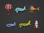 Pack d'avions de dessin animé
