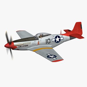 3D Mustag P51 Red Tails model