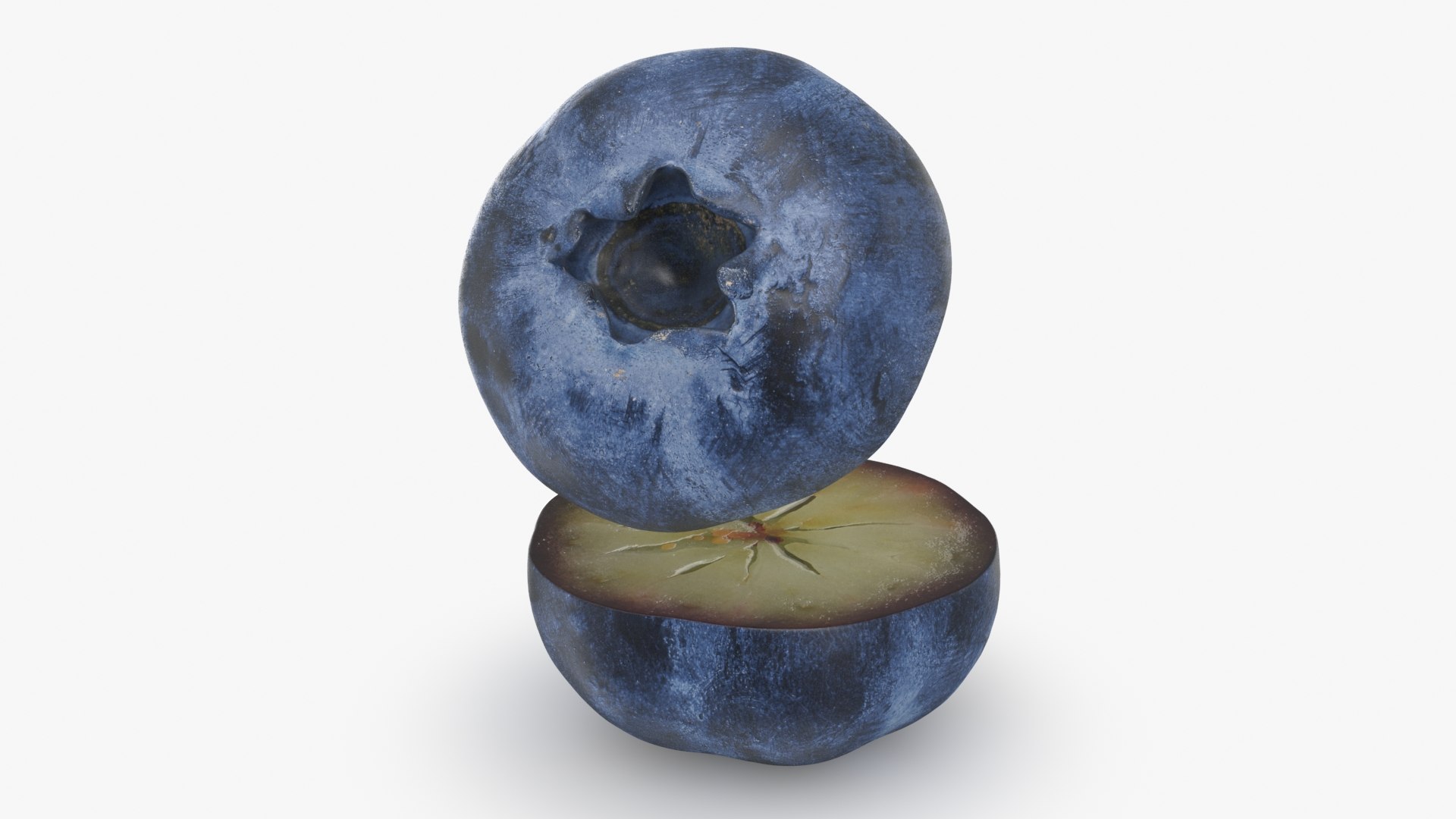 Blueberry 01 Cut Half Model - TurboSquid 2214863
