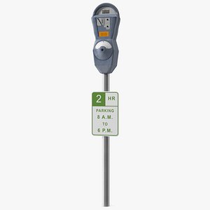 Digital Parking Meter with Sign
