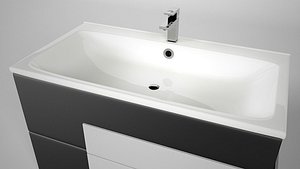 3D cupboard washbasin model