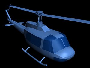 free bell212 huey bell 212 3d model