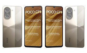 3D Realme NARZO 80x 5G Deep Ocean And Xiaomi Poco C71 Gold