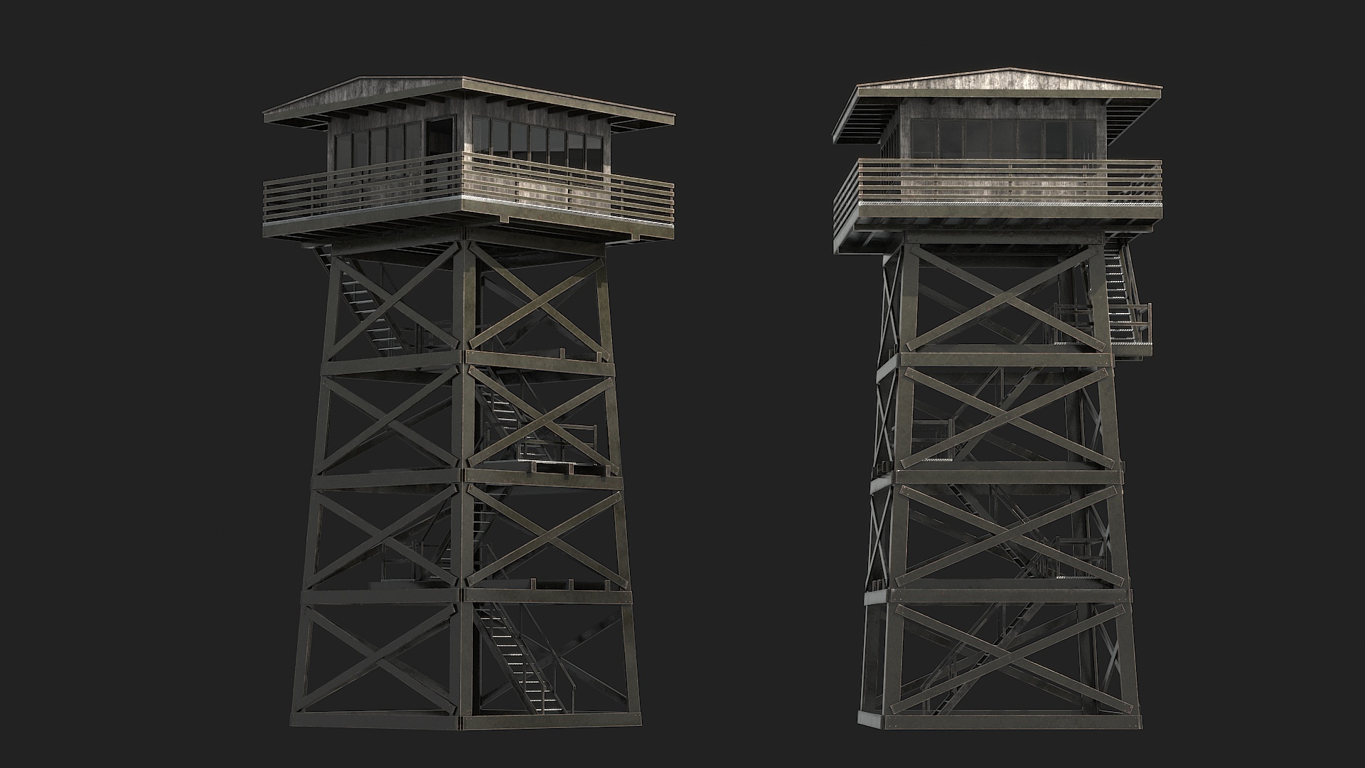 3D Watchtowers V6 - TurboSquid 2410540
