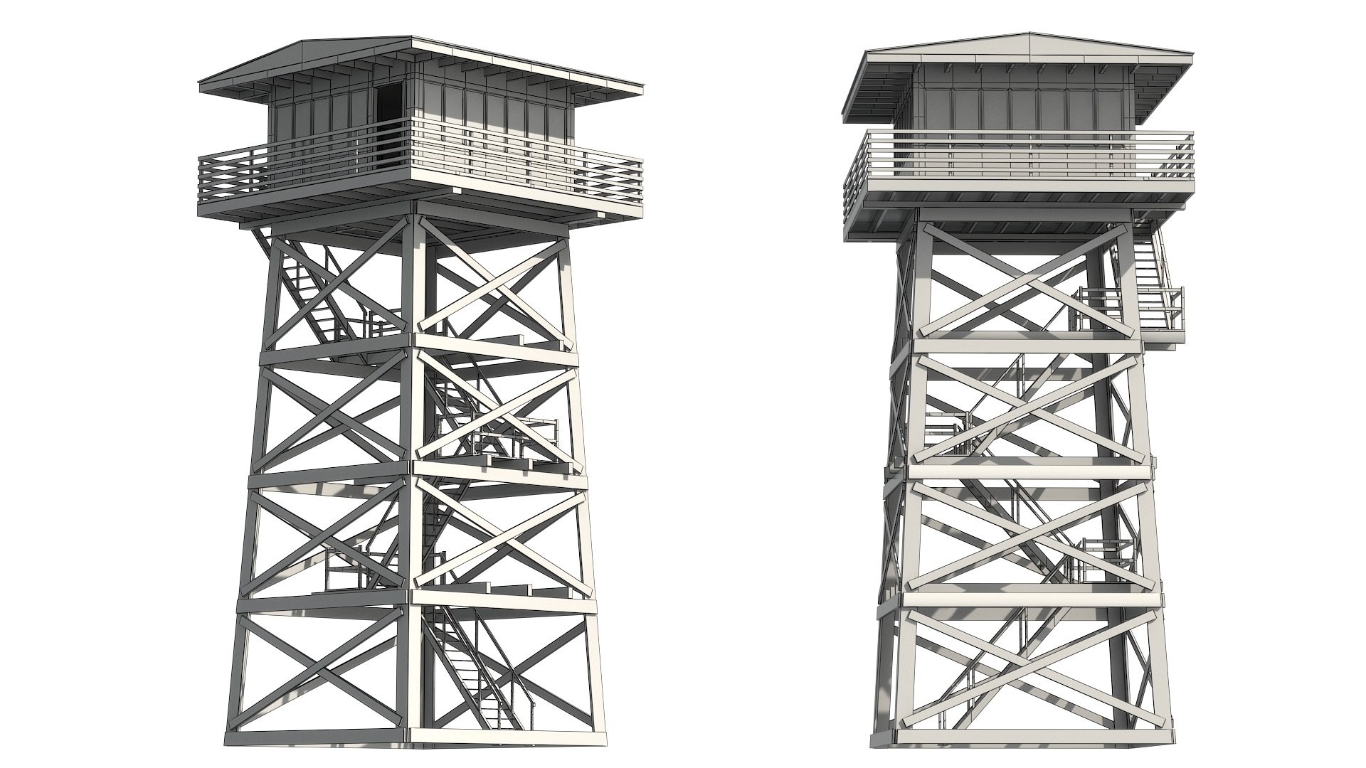 3D Watchtowers V6 - TurboSquid 2410540