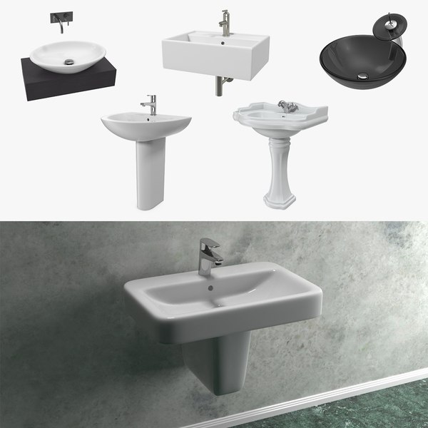 3D bathroom sinks model