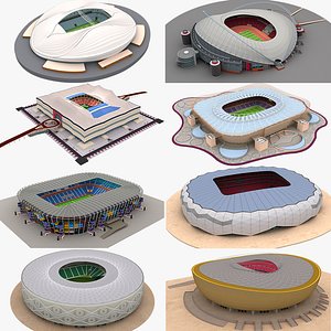Qatar Stadiums 3D Model Collection 3D