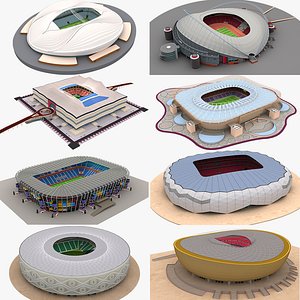 Qatar Stadiums 3D Model Collection