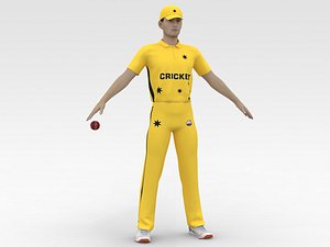 3D model Cricket Bowler V4
