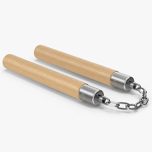 3D Wooden Nunchucks