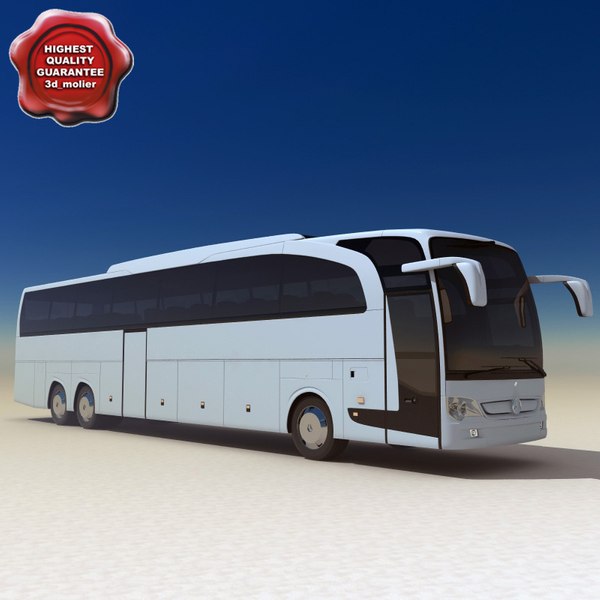 realistic mercedes travego 2007 3d model