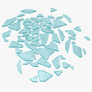 3D Blue Sky Meth Shards Pile Cyan