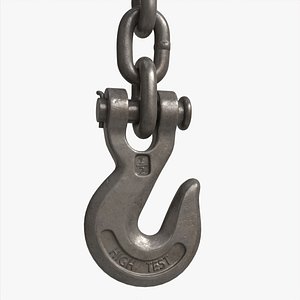 3D Metal Hook with Chain model