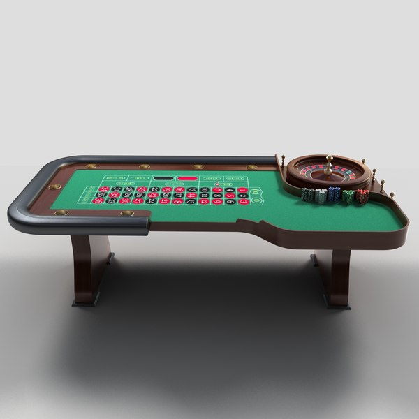 casino table blackjack roulette 3d model