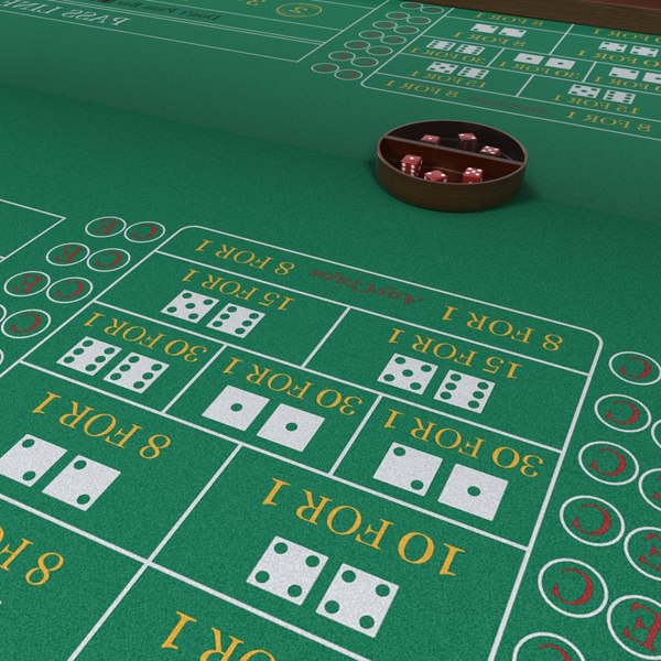 casino table blackjack roulette 3d model