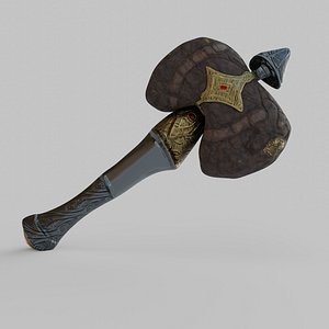 3D War Mace RockWail LowPoly